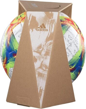 Футбольний м’яч adidas Conext 19 Omb, розмір 5, біло-жовтий/червоний/синій, офіційний матчевий