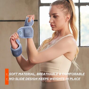 Обтяжувачі для рук і ніг Body Factor, жіночі наручні та щиколоткові обважнювачі для ходьби, бігу, йоги, танців і пілатесу, набір з 2 шт. (1/2/3/4/5 фунтів), комфортні