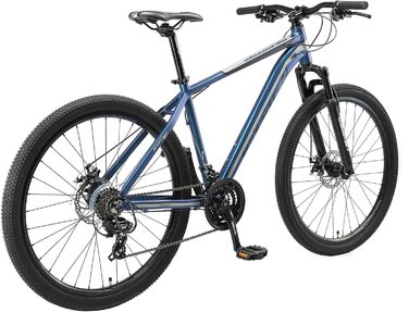 Алюмінієвий гірський велосипед BIKESTAR Hardtail Shimano 21 швидкісна передача, дискове гальмо 27,5 дюймові шини 14, 16, 18 дюймова рама Alu MTB СПРОБУЙТЕ БЕЗ РИЗИКУ 16-дюймовий кадр (18-дюймовий кадр, синій, сріблястий)