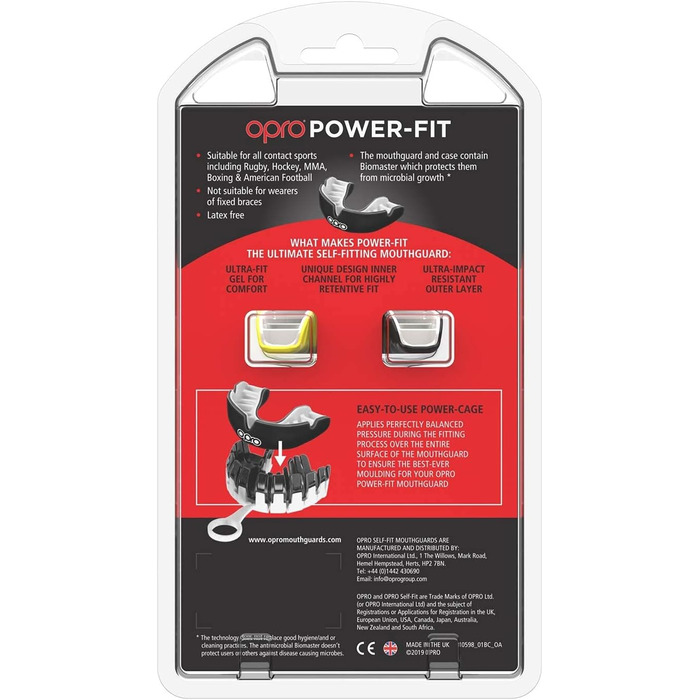 Капа спортивна OPRO Power-Fit унісекс молодь/дорослі Німеччина