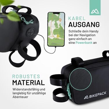 Велосипедна сумка на раму BIKEPACK для шосейних і гірських велосипедів, преміум якості, верхня сумка для байкпакінгу