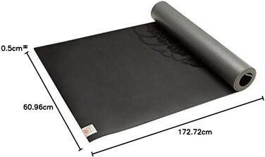 Килимок для йоги Gaiam Sol XL, 78'x26'x5мм, чорний, сухий хват