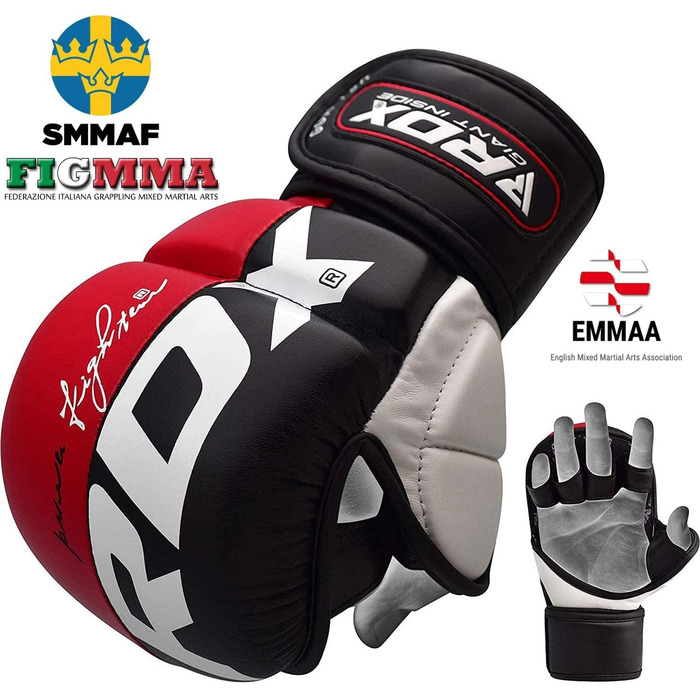 RDX MMA рукавички для спарингу та бойових мистецтв, відкриті, вентильовані, для чоловіків і жінок, для муай тай, кікбоксингу, греплінгу