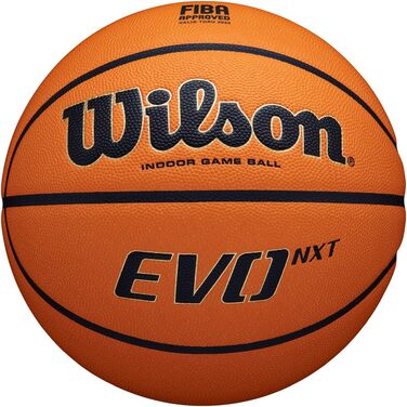 Баскетбольний м'яч  Wilson Basketball EVO NXT FIBA, змішана шкіра, розмір 7, коричневий