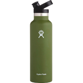 Термос пляшка HYDRO FLASK 621 мл, нержавіюча сталь, вакуумна ізоляція, спортивна кришка, герметична, для води, олива, підходить для посудомийки