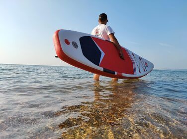 Надувна SUP-дошка для веслування стоячи 320×81×15 см з веслом, насосом і аксесуарами, універсальна для всіх рівнів, міцний серфборд