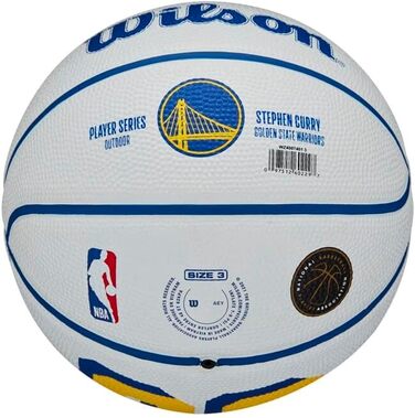 Баскетбольний м'яч на відкритому повітрі WILSON NBA Player Icon розмір 7 74,9 см і міні розмір 3 Golden State Warriors