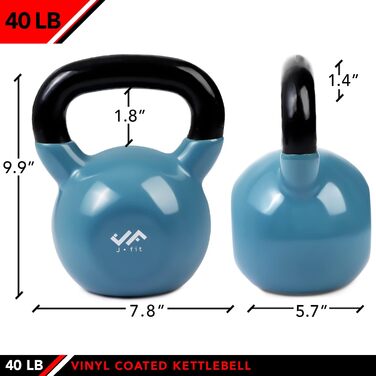 Гирі JFIT з вініловим покриттям, 2,3–22,7 кг, для фітнесу, захист підлоги, безшумне тренування