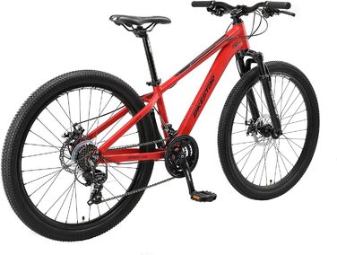 Алюмінієвий гірський велосипед BIKESTAR Hardtail Shimano 21 швидкісна передача, дискове гальмо 26 дюймові шини 13-дюймова 16-дюймова рама Alu MTB СПРОБУЙТЕ БЕЗ РИЗИКУ 16-дюймовий кадр (13-дюймовий кадр, червоний)