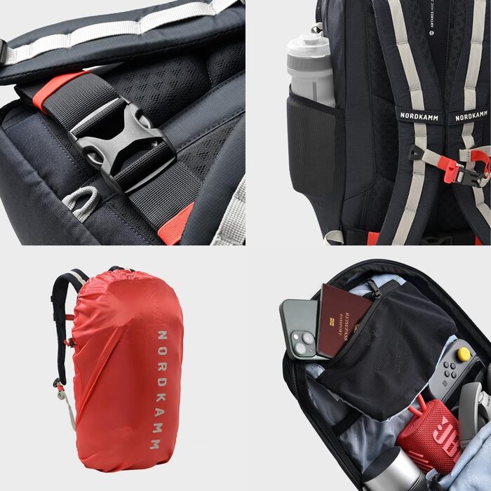 Туристичний рюкзак NORDKAMM 20 л з Robic Nylon, для жінок і чоловіків, легкий 680 г, з дощовиком