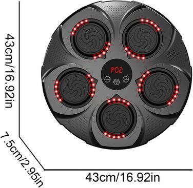 Настінний боксерський тренажер, обладнання для тренувань з боксу, боксерська мішень для дорослих і дітей, музична боксерська машина, інтелектуальний тренажер з регульованою швидкістю