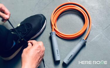 Hererope важка скакалка 1/2 фунта з регульованою вагою, для фітнесу, кардіо та схуднення, міцний трос, зручна ручка, для чоловіків і жінок