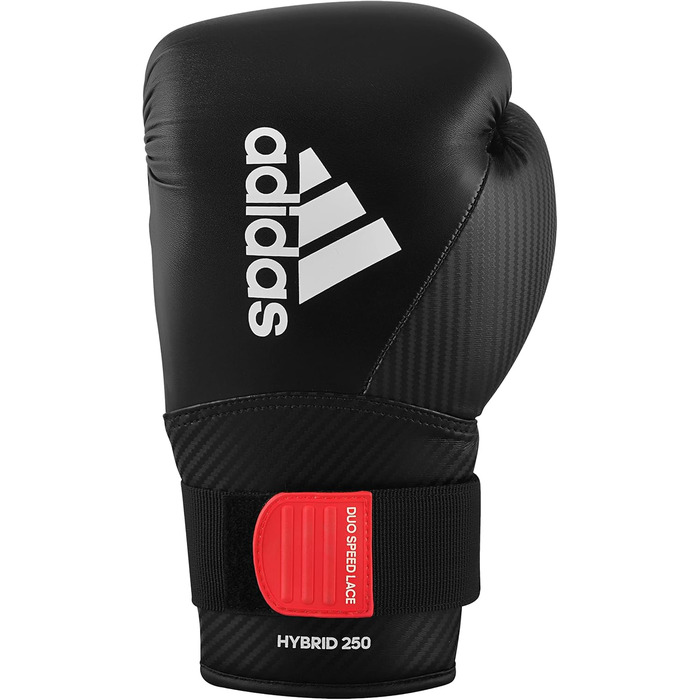 Боксерські рукавички adidas Hybrid 250 Elite 10oz чорні – для боксу, кікбоксингу, MMA, тренувань, чоловіків, жінок і дітей