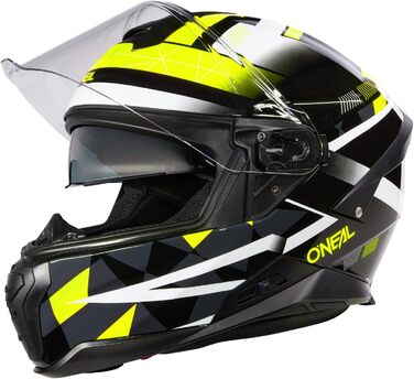 Мотошолом O'NEA Enduro Adventure Street для дорослих, ABS, вбудований сонцезахисний козирок, чорний/сірий/неоново-жовтий, XXL