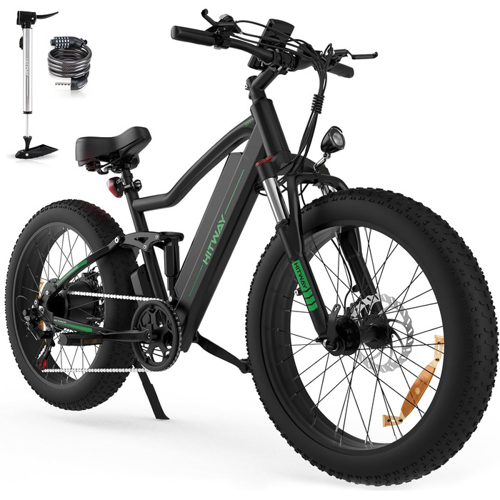 Електровелосипед HITWAY 26 Fat Tire, 48V 15Ah, 7-шв., до 80 км