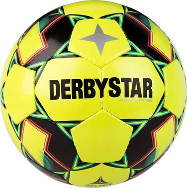 Футзал м'яч Derbystar Brillant APS для дорослих, жовто-зелено-оранжевий, розмір 4