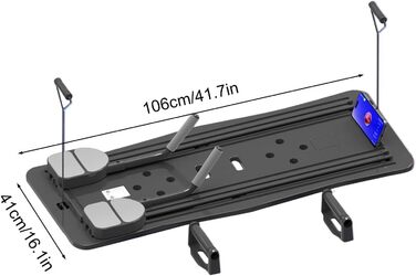 Дошка для реформування пілатесу UYSELA, машина для пілатесу 5 в 1, складна дошка для реформування пілатесу з таймером і тримачем для телефону, багатофункціональна дошка для м'язів живота для дому, Black Black Normal