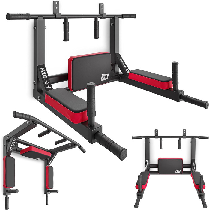 2in1 Multi-Gym HS-1007K - Dip-Station & Pull-Up Bar з настінним кріпленням