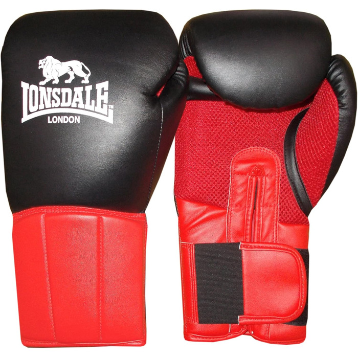 Боксерська рукавичка Lonsdale Performer 16 унцій Червоний/Чорний