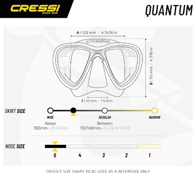 Маска Cressi Quantum прозора/рожева для дайвінгу