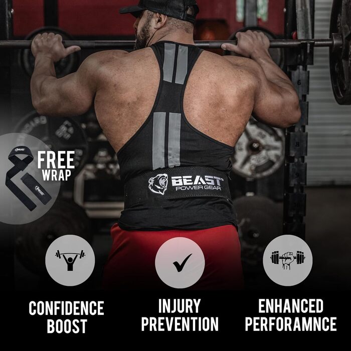 Пояс для важкої атлетики Beast Power Gear з важільною пряжкою, 10 і 13 мм, ширина 10,2 см, підтримка спини для пауерліфтингу, станова тяга, присідання