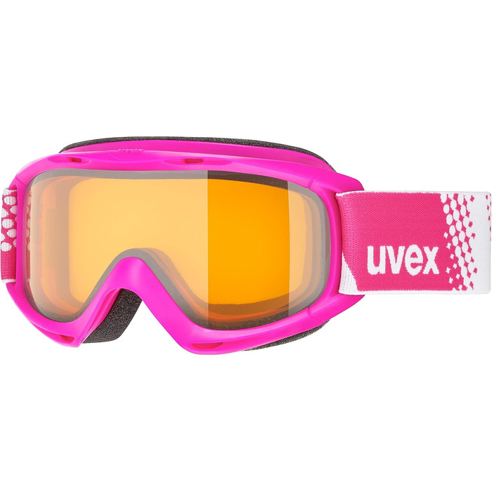 Лижні окуляри Uvex Unisex Youth Slider Lgl (упаковка з ук) одного розміру рожеві/лазерні Lite-Clear