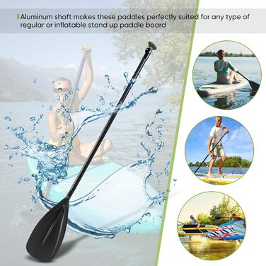 Лопатка телескопічна Ejoyous для Kayak & SUP, 163-215 см, протиковзка