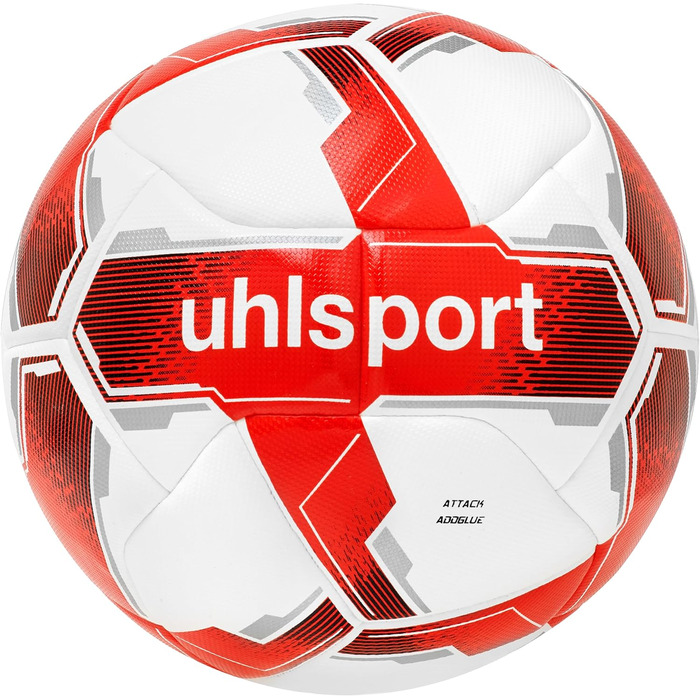 Футбольний м'яч Uhlsport Attack Addglue розмір 5 біло-червоний