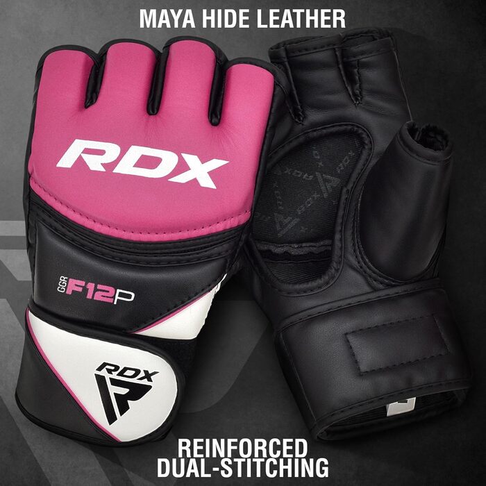 Жіночі рукавички для ММА RDX з Maya Hide шкіри, для кікбоксингу, греплінгу, боксу, тренувань на мішку та муай тай