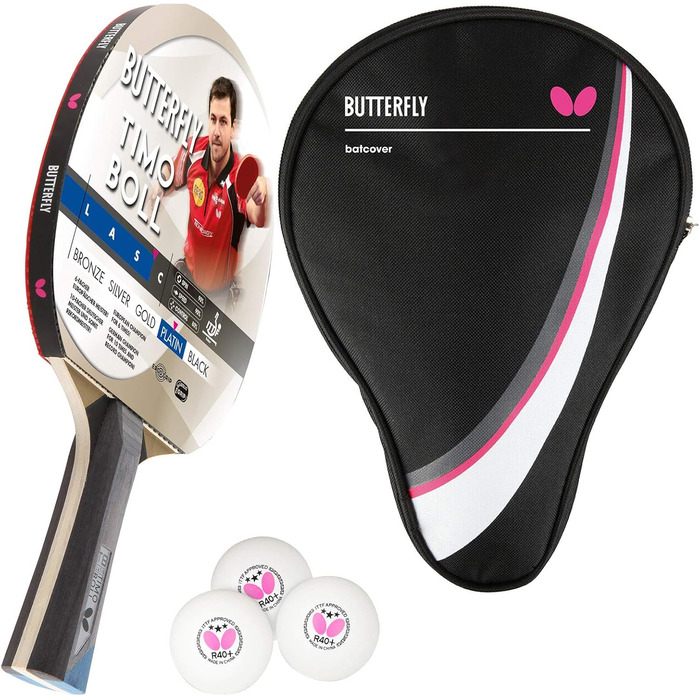 Ракетка Butterfly Timo Boll Platinum TT ITTF + футляр & 3 м'ячі