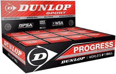 М'ячі для сквошу Dunlop Progress/Rouge 12 шт. проф. якості