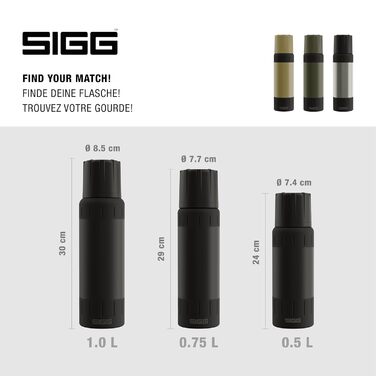 Термос SIGG Alpine Star 1 л, 27 годин гаряче, 100 годин холодне, з чашкою, нержавіюча сталь 18/8, для кемпінгу та подорожей, BPA-free, чорний, герметичний