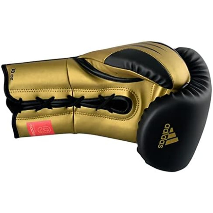Боксерські рукавички adidas Tilt 350 Pro з шнурівкою, унісекс, веганська шкіра, для боксу, кікбоксингу, MMA, з новою технологією нахилу