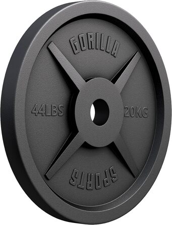 Пластини GORILLA SPORTS Olympia 1,25-30кг, 50мм, чавунні, одинарні/комплект