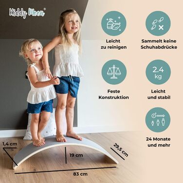 Дитяча балансувальна дошка KiddyMoon з дерева, Монтессорі іграшка для розвитку рівноваги, балансування, дерев'яна іграшка для дітей та малюків