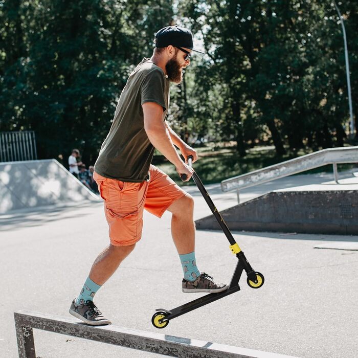 Самокат HOMCOM Stunt Scooter, ABEC 9, 100мм, від 14 років, Золото