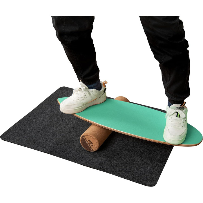 З дерева, Balance Board, Balance Trainer Trick Board для дому, в т.ч. Cork Roll, Balance Board Пресований з 8 високоякісних шарів деревини (зелений)