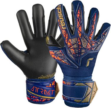 Рукавички Reusch Attrakt Gold X Jr (р. 5.5, синьо-золото-чорні)