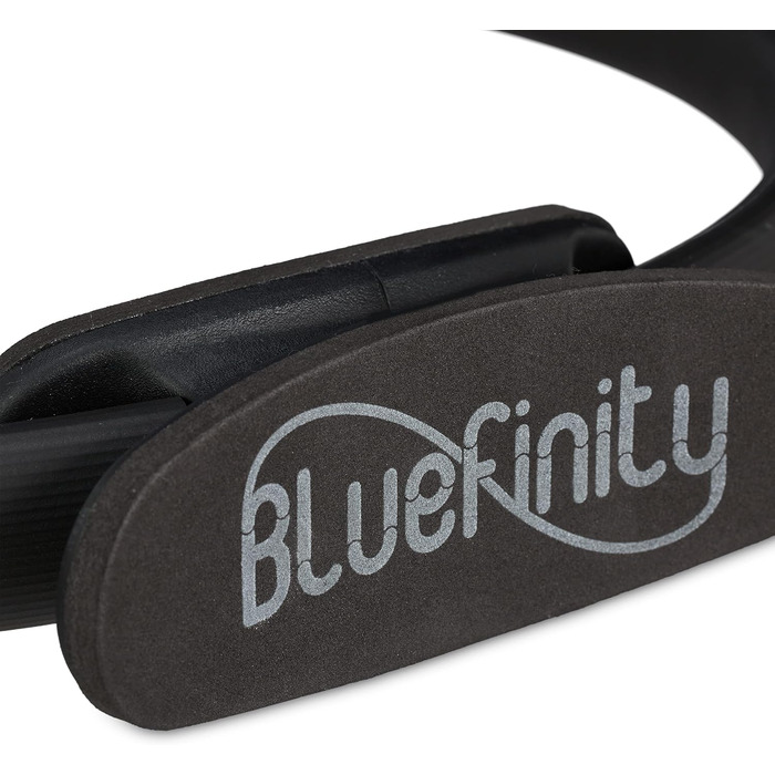 Кільце для пілатесу Bluefinity з вправами, подвійна ручка, м'яка підкладка, кільце опору йоги, скловолокно, кільце Ø 37 см, чорне