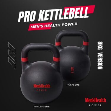 Чоловіче здоров'я POWER Pro Стиль гирі Ідеально підходить для HIIT, функціональних тренувань або силових і кондиційних тренувань 8.0 кілограмів