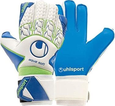 Рукавички воротаря uhlsport Aquasoft, чоловічі (р. 8, білий/синій/зелений)