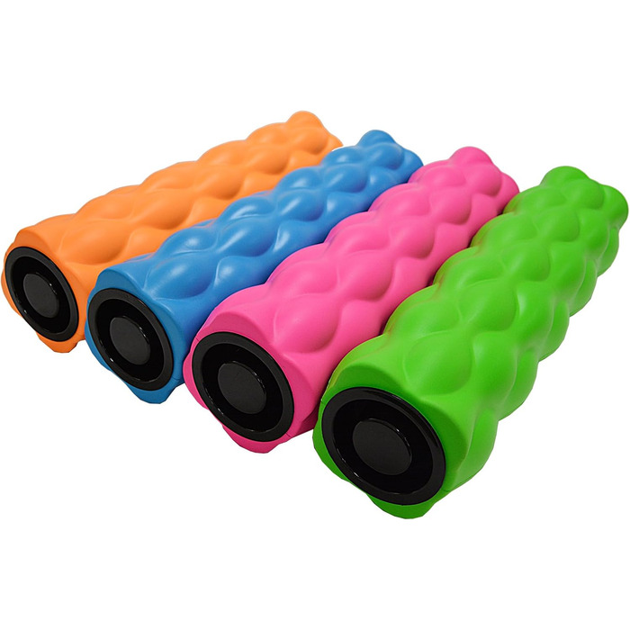 Масажний ролик Yoga Roller Fascia Roller з піни, довжина 46 см, 13 х 11 см, колір рожевий