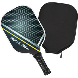 Графітова ракетка для піклболу, сертифікована USA Pickleball, з антиковзною та вологопоглинаючою ручкою, у комплекті з чохлом, Mesh