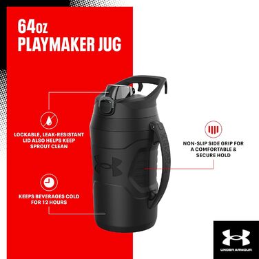 Пітчер Under Armour Playmaker, 1,8 л, утеплений, герметичний, чорний