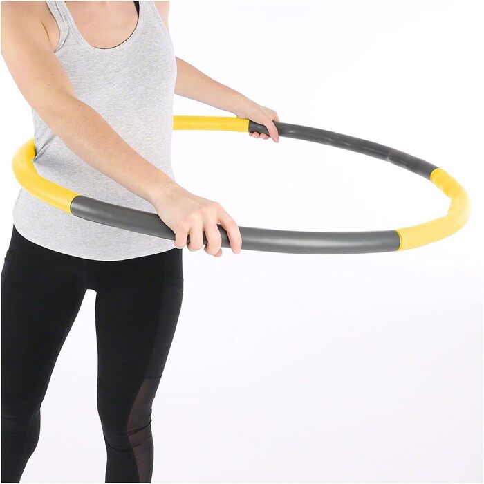 Обруч для хула-хупа Sport-Tec, ø 100 см, 1,5 кг, в т.ч. рулетка Power Fitness Hoop для схуднення Хула-Хуп жовтий