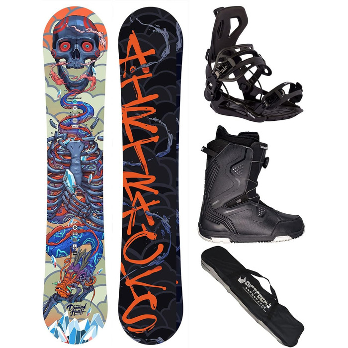 Комплект сноуборду Airtracks Freeride Freestyle Diamond Heart 150-160 см