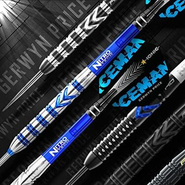 Дротики Red Dragon Gerwyn Price Iceman Special Edition з вольфраму, комплект із крилами та стержнями, чемпіонська серія