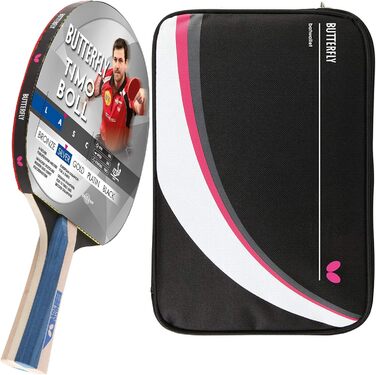 Ракетка для настільного тенісу Butterfly Timo Boll Silver Ракетка для настільного тенісу TT Hobby ракетка для амбітних гравців у вільний відпочинок висока якість Сертифікована ITTF каучук Addoy Анатомічна форма ручки (в комплекті з чохлом DC2)