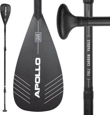 Весло Apollo Carbon SUP, 3 ел., 180-220 см, Карбон/Скловолокно