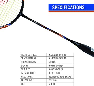 Ракетка для бадмінтону YONEX Nanoray 10F Hi-Flex чорна, нанизана